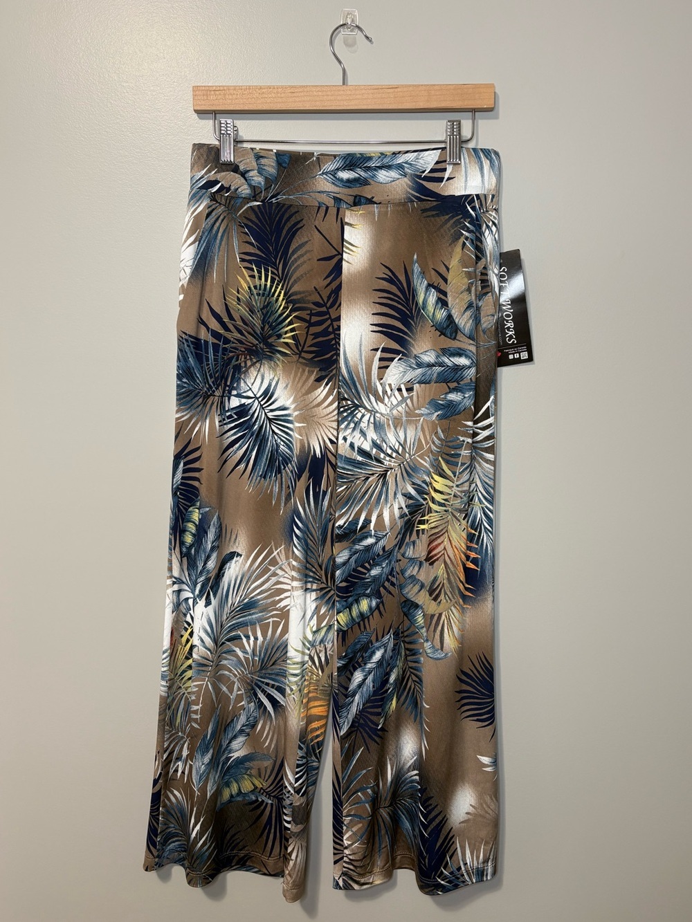 Soft Works High Waist Cropped Pull-On Palazzo Pants